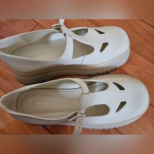 Charles & Keith Beige Cutout Platform Flats